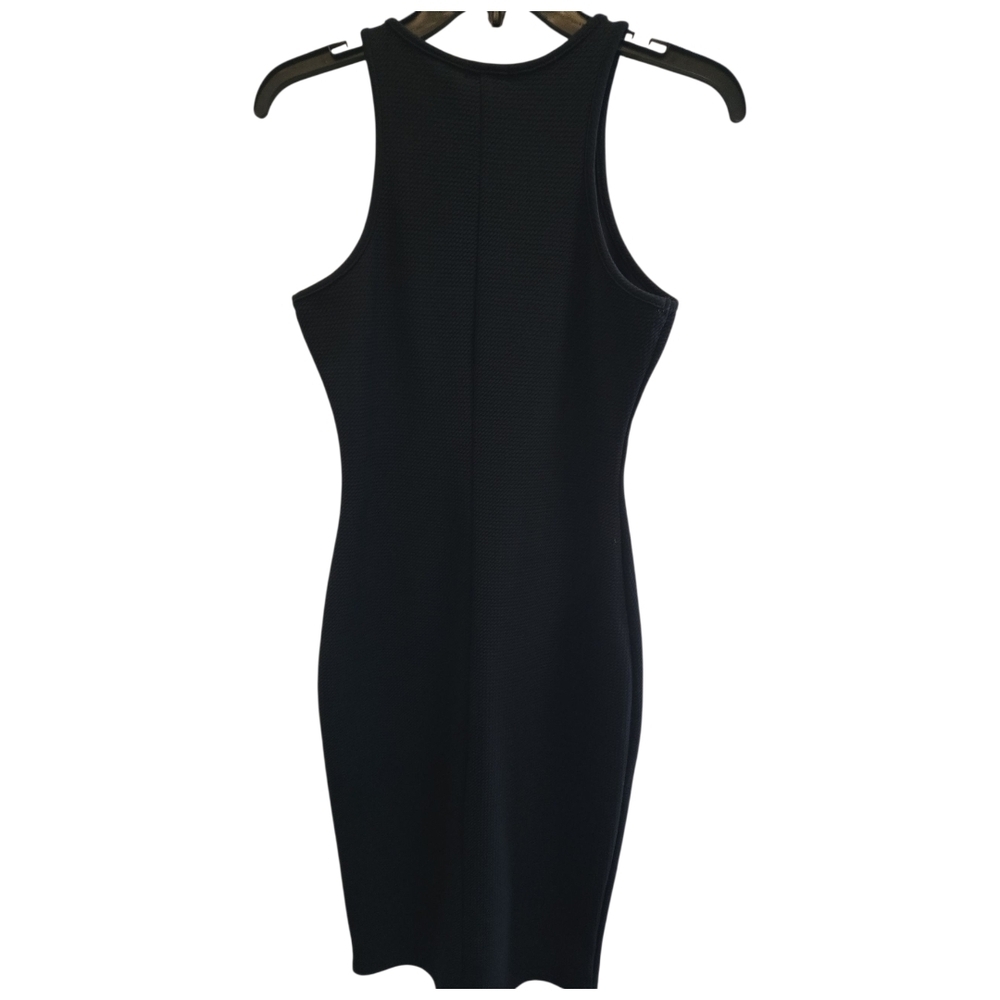 Heart And Hips Chic Black Ribbed Dress SZ M